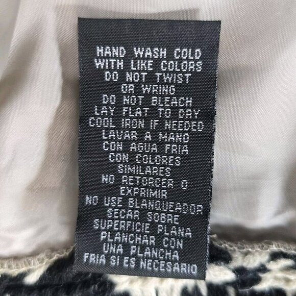 XOXO Vest Faux Fur Front Brown Leopard Sweater Knit Back Women's Medium Boho 70s - Picture 8 of 10